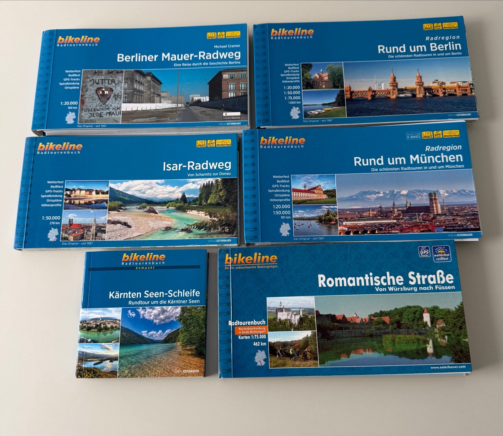 Bikeline Radtourenboeken - Diverse Fietsroutes, Overige merken, Fiets- of Wandelgids, Europa, Ophalen of Verzenden