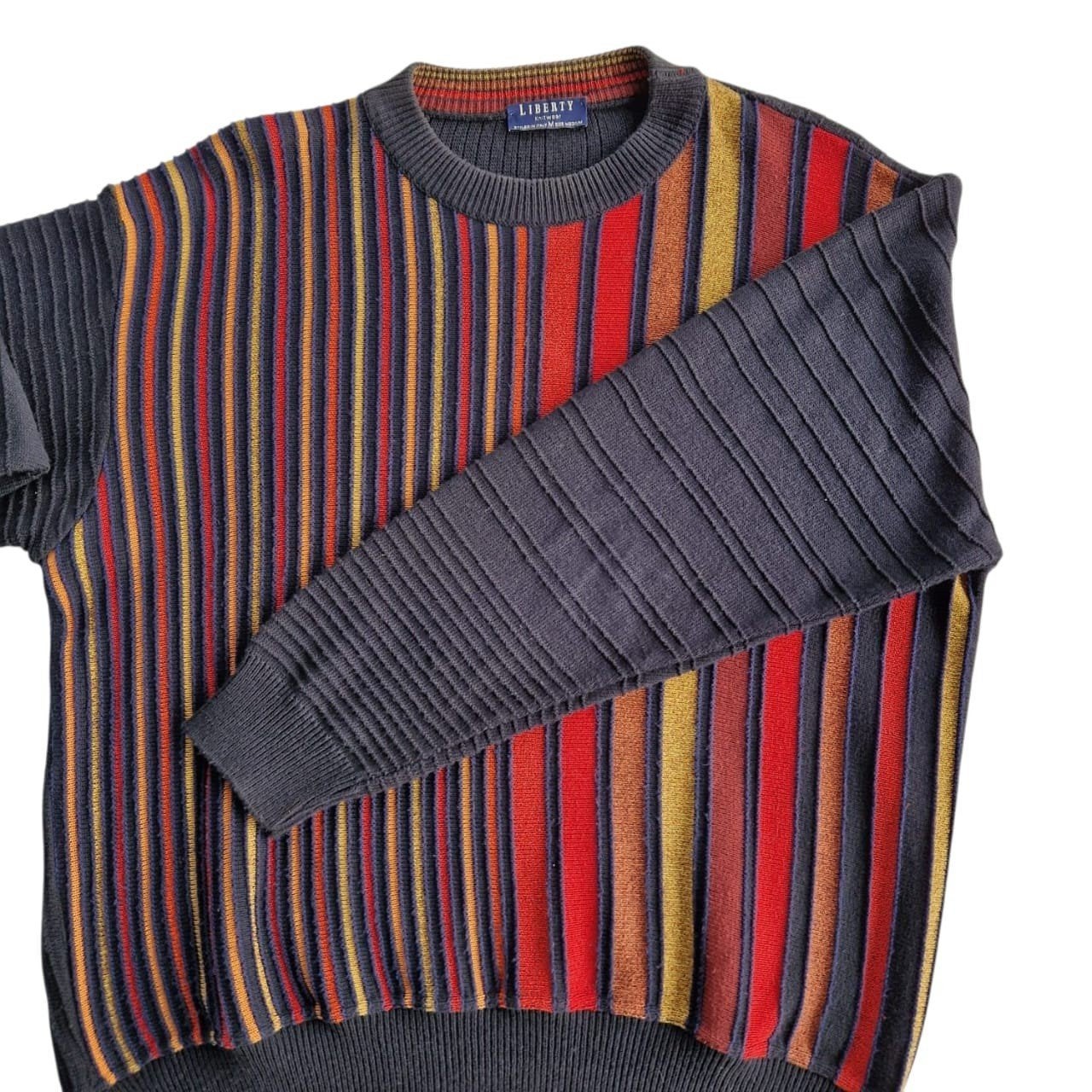Liberty Knitwear vintage ribbel trui maat M Italië, Overige kleuren, Maat 48/50 (M), Ophalen of Verzenden, Liberty Knitwear