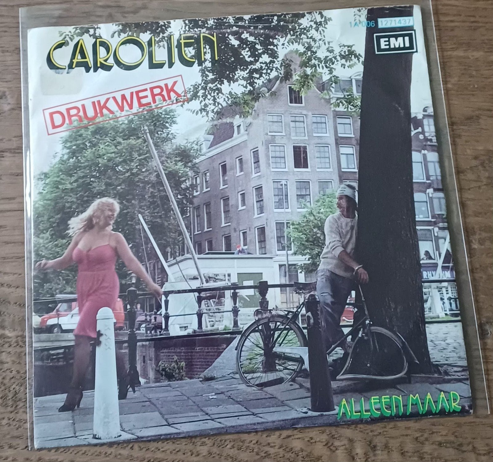 Drukwerk - Carolien / Alleen Maar (7 inch vinyl single), Gebruikt, 7 inch, Ophalen of Verzenden, EP