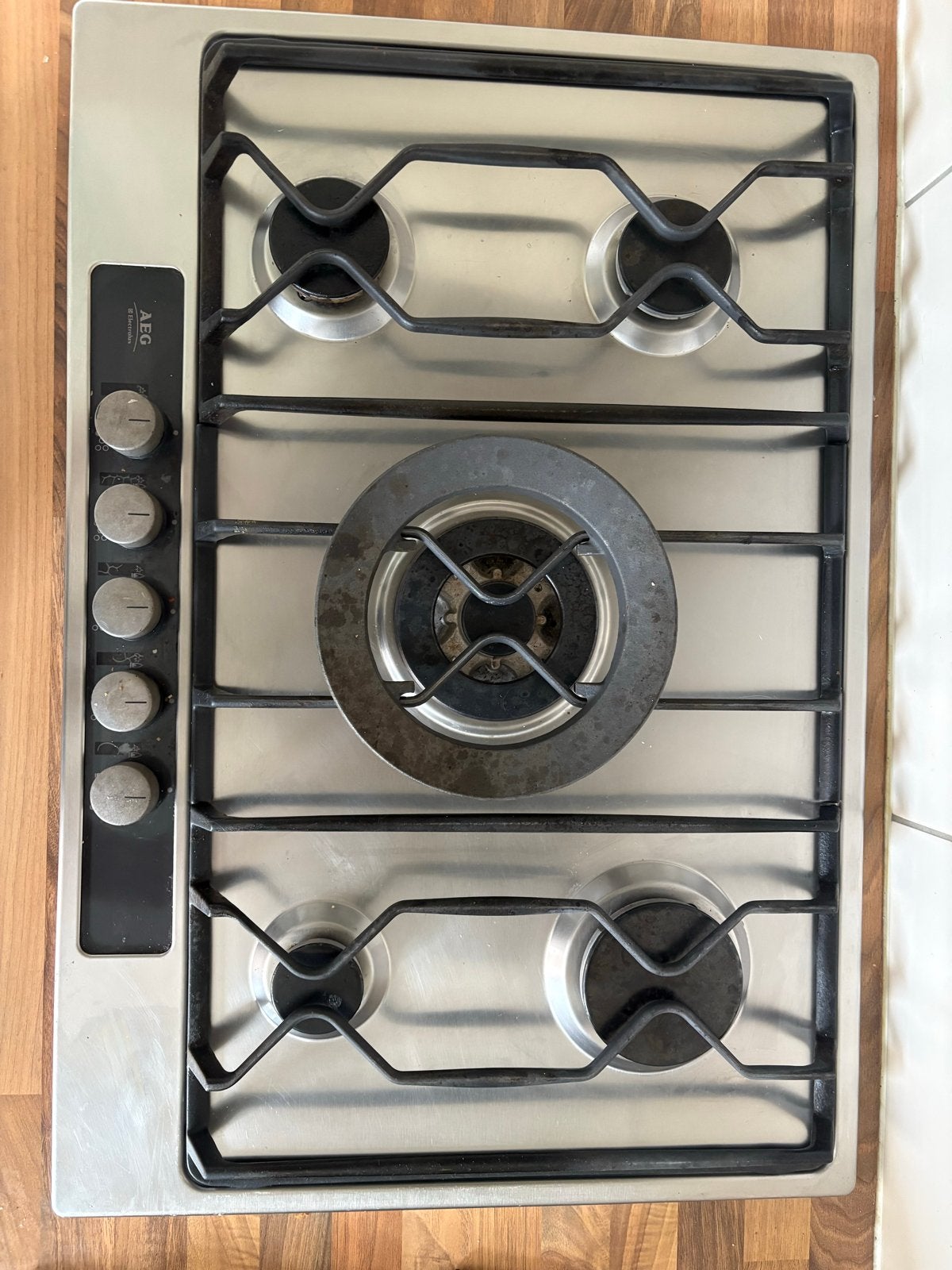 AEG Gasfornuis met 5 kookzones - Gebruikt, Witgoed en Apparatuur, Fornuizen, Ophalen, Gebruikt, Minder dan 85 cm, 60 cm of meer