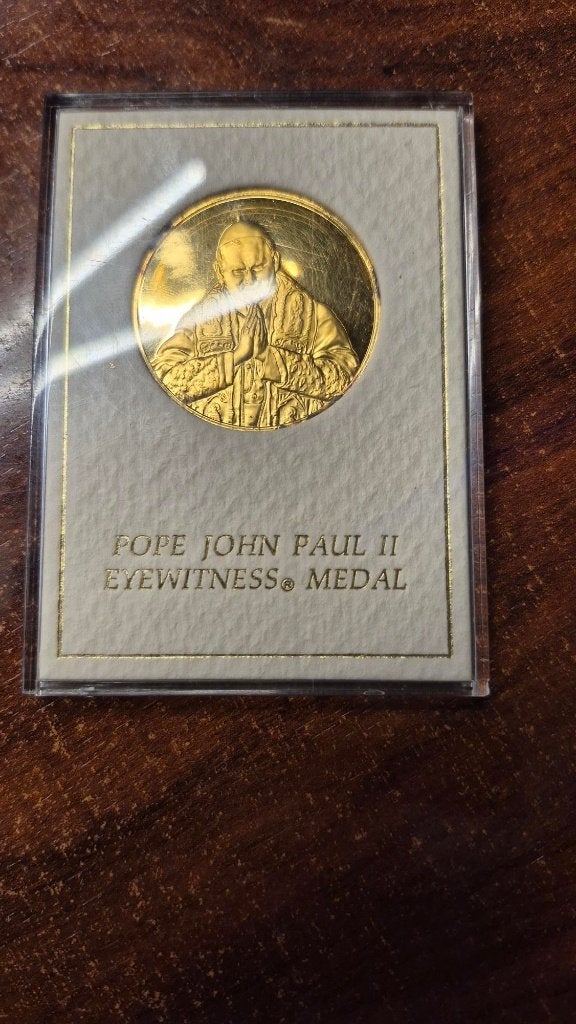 Paus Johannes Paulus II Medaille - Franklin Mint, Koningin Beatrix, Goud, Losse munt, Overige waardes