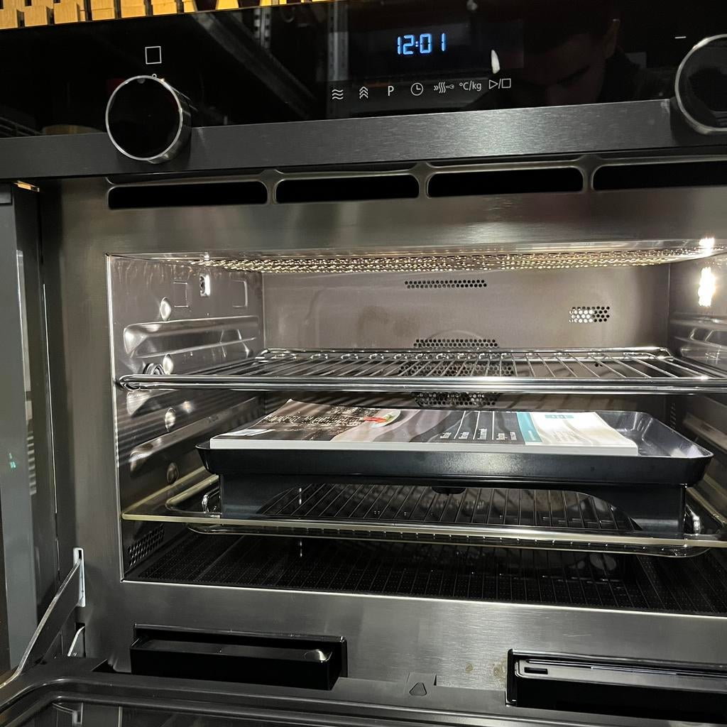 Siemens IQ700 combi oven magnetron + stoom 3 in 1 uniek!, Ophalen, 60 cm of meer, Zo goed als nieuw, Oven met grill