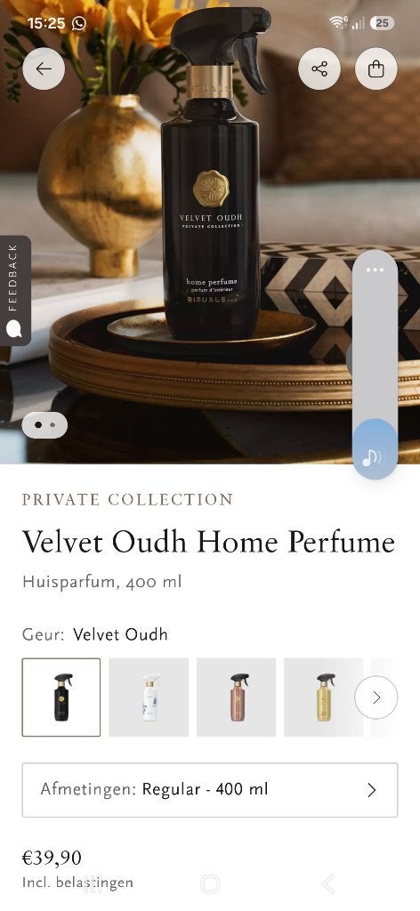 Rituals homespray, Ophalen, Nieuw