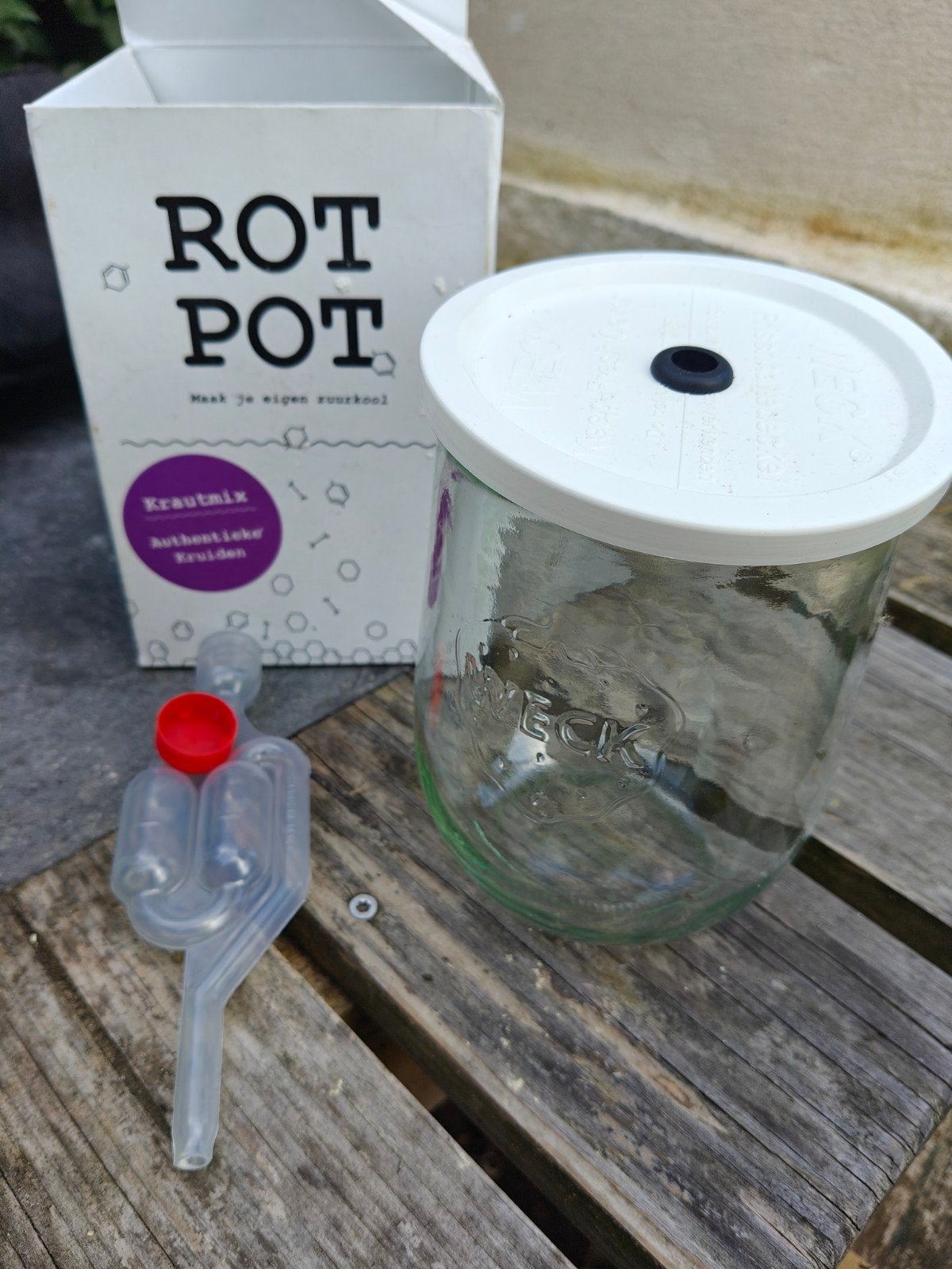 Leuke weckpot om zelf zuurkool mee te maken, Ophalen of Verzenden, Zo goed als nieuw, Glas