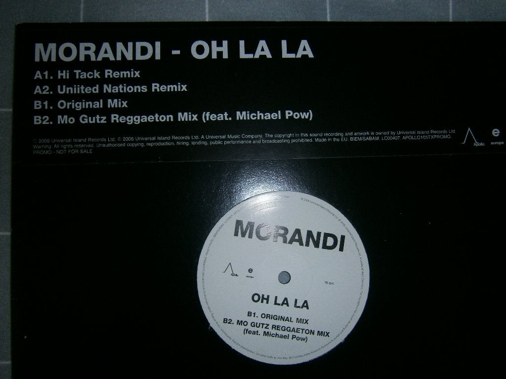 Morandi – Oh La La. 2006. Promo. Reggaeton, House, Electro, Ophalen, House, Originele persing, Zo goed als nieuw