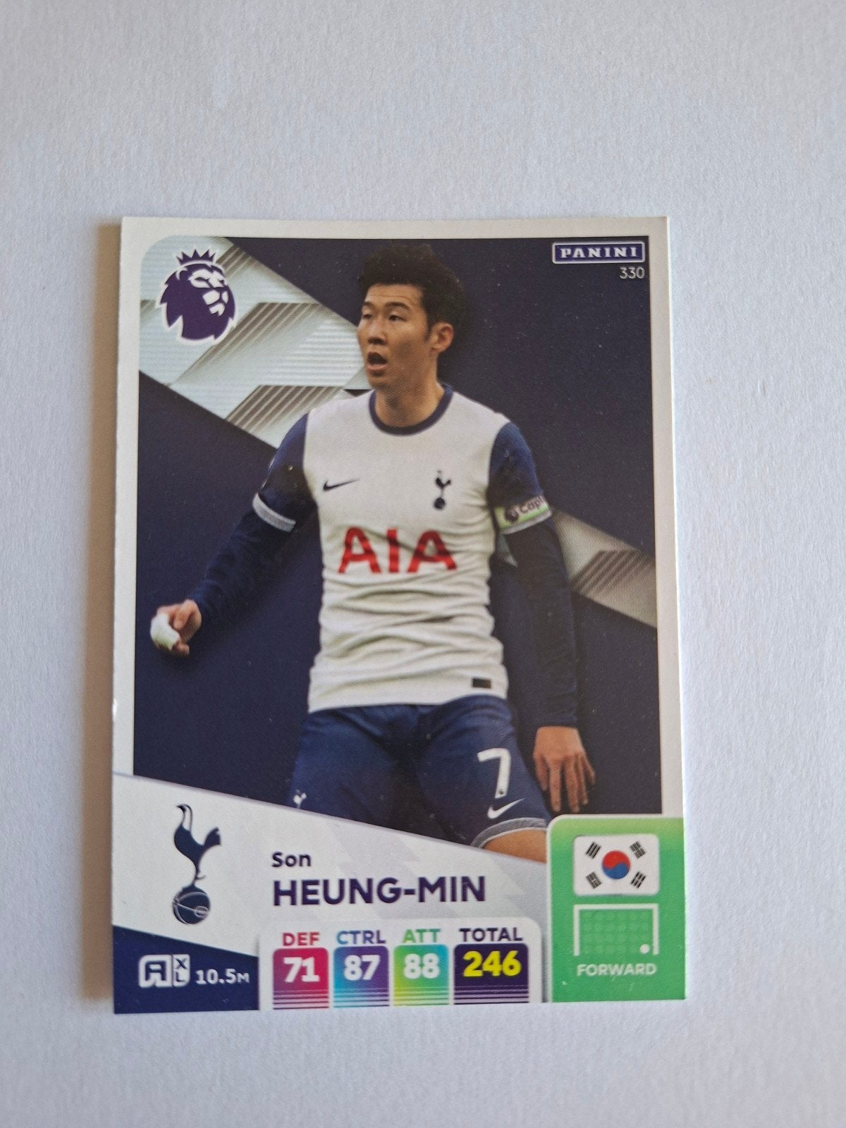 Panini Adrenalyn XL 2025 Son Heung-Min Tottenham Hotspur, Ophalen of Verzenden, Zo goed als nieuw, Buitenlandse clubs, Poster, Plaatje of Sticker