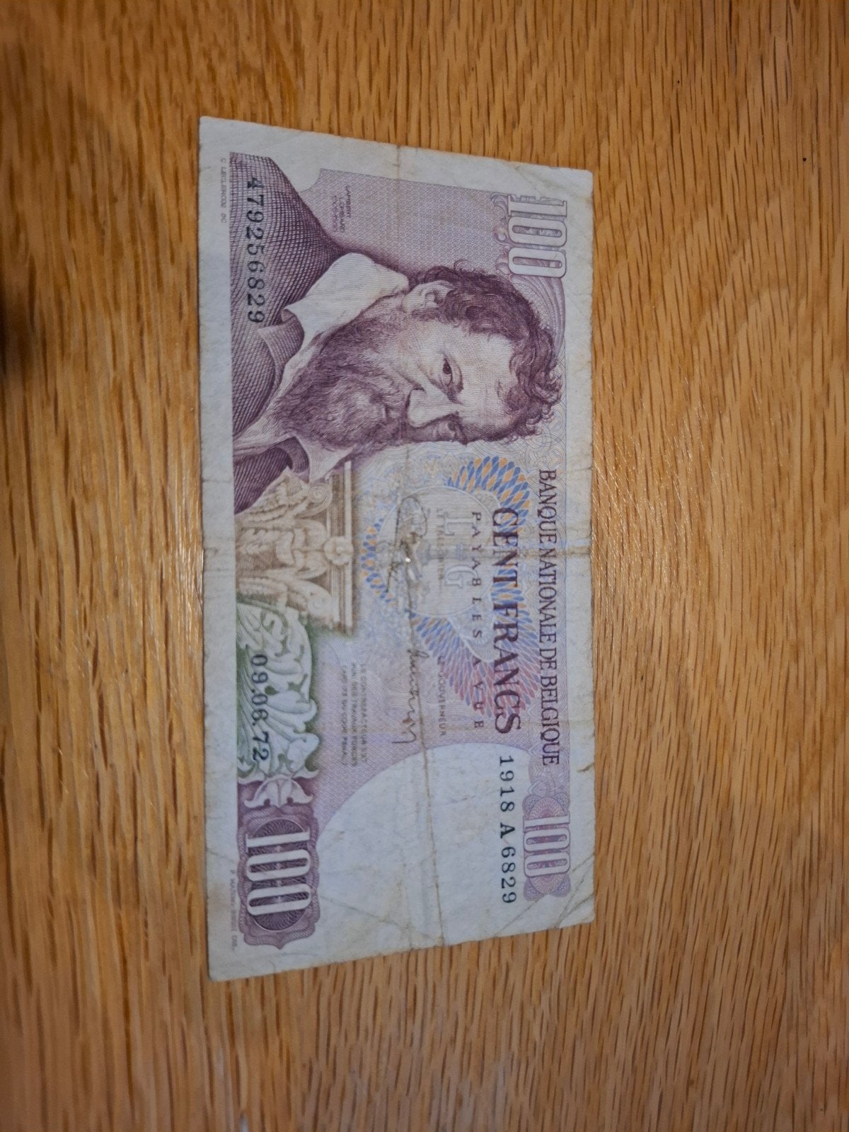 Oude Belgische 100 Frank biljet - Vintage verzamelobject, Postzegels en Munten, Ophalen of Verzenden, Los biljet