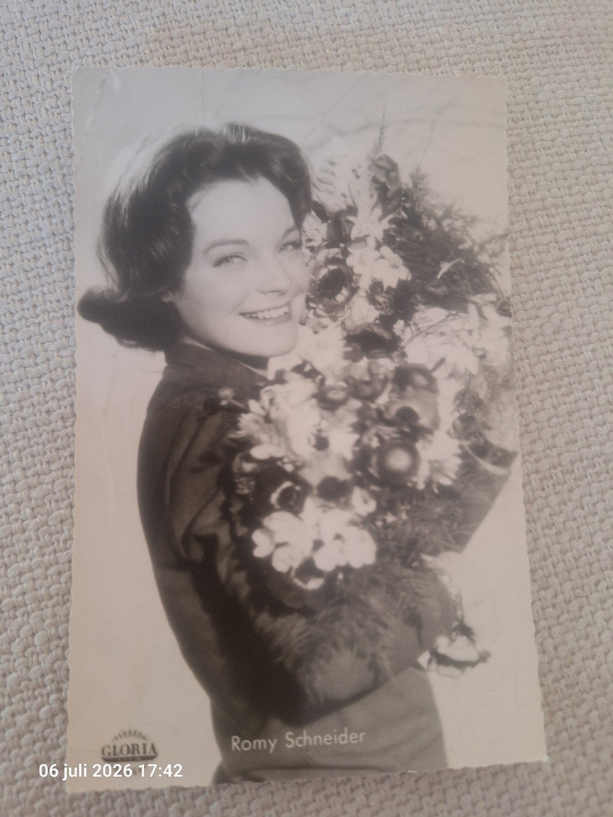 Romy Schneider kaart, Ophalen of Verzenden, Gebruikt, Film, Foto of Kaart