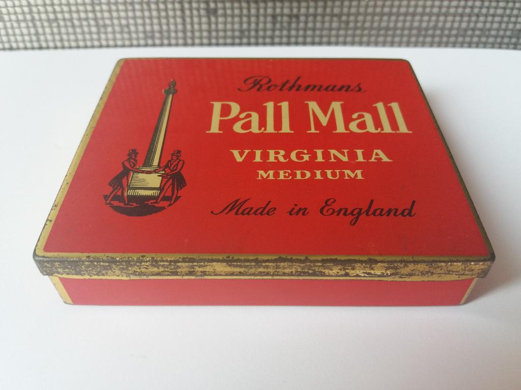 rothmans pall mall virginia medium metal blik, Verzamelen, Verzenden, Gebruikt, Overige