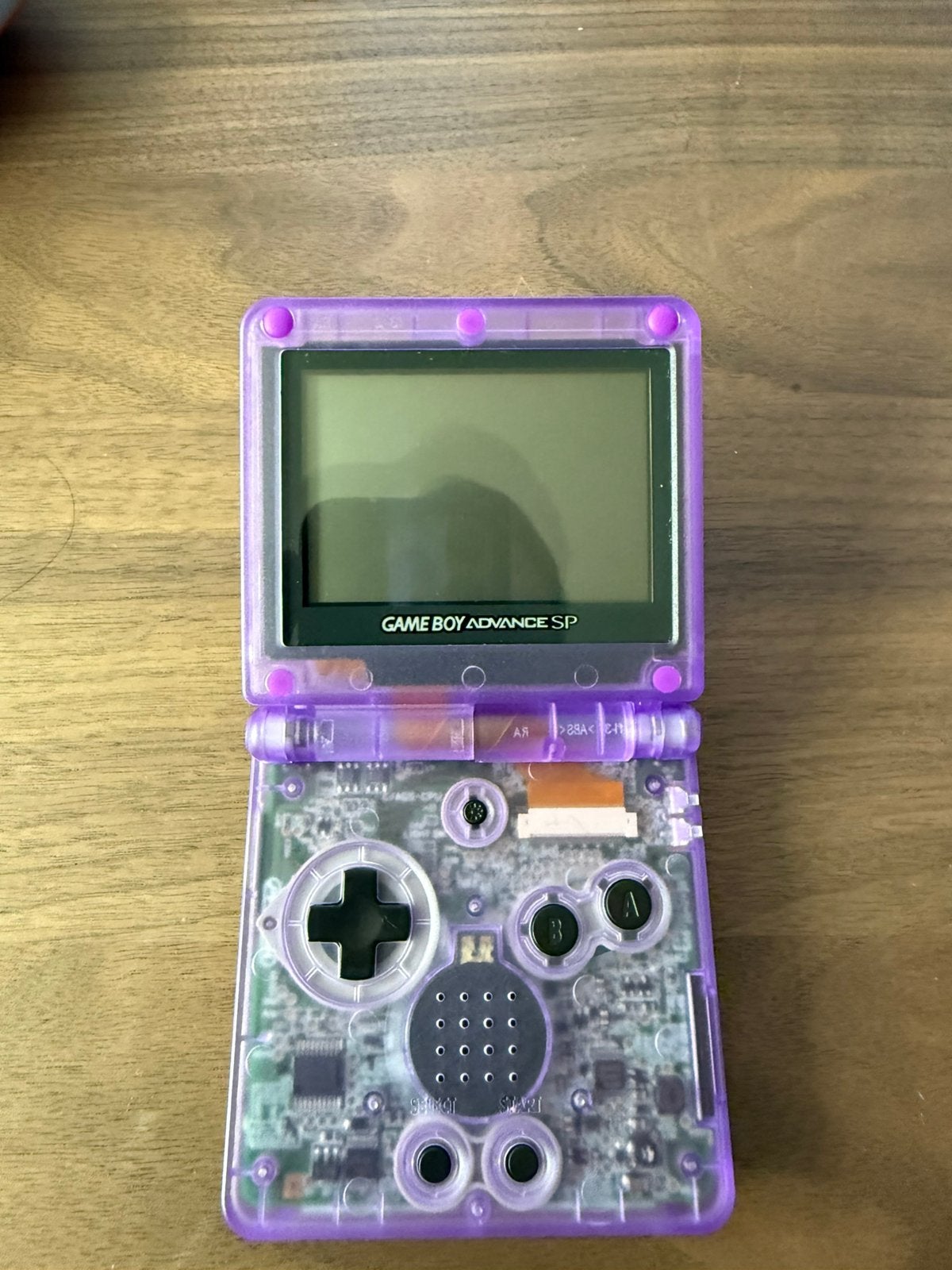 Gameboy advance SP - transparant paars, Ophalen of Verzenden, Zo goed als nieuw, Game Boy Advance SP