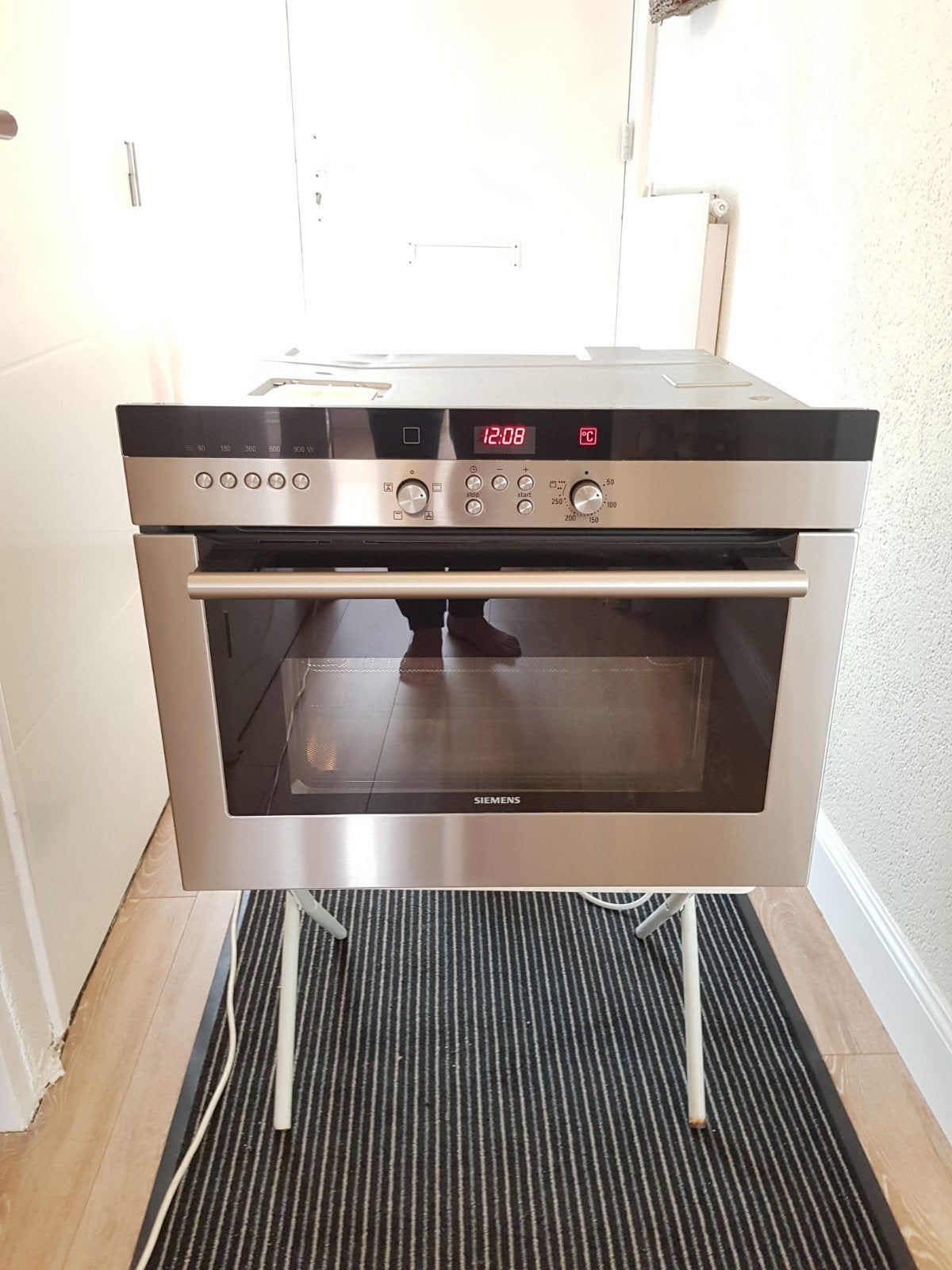 SIEMENS RVS INBOUW COMBI OVEN EN MAGNETRON, Witgoed en Apparatuur, Ovens, Ophalen, Zo goed als nieuw, Hete lucht