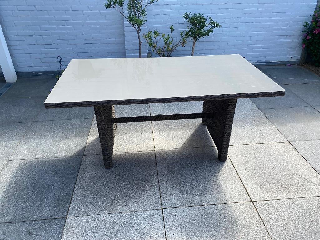 tuintafel, Ophalen, Gebruikt, Rechthoekig, Wicker