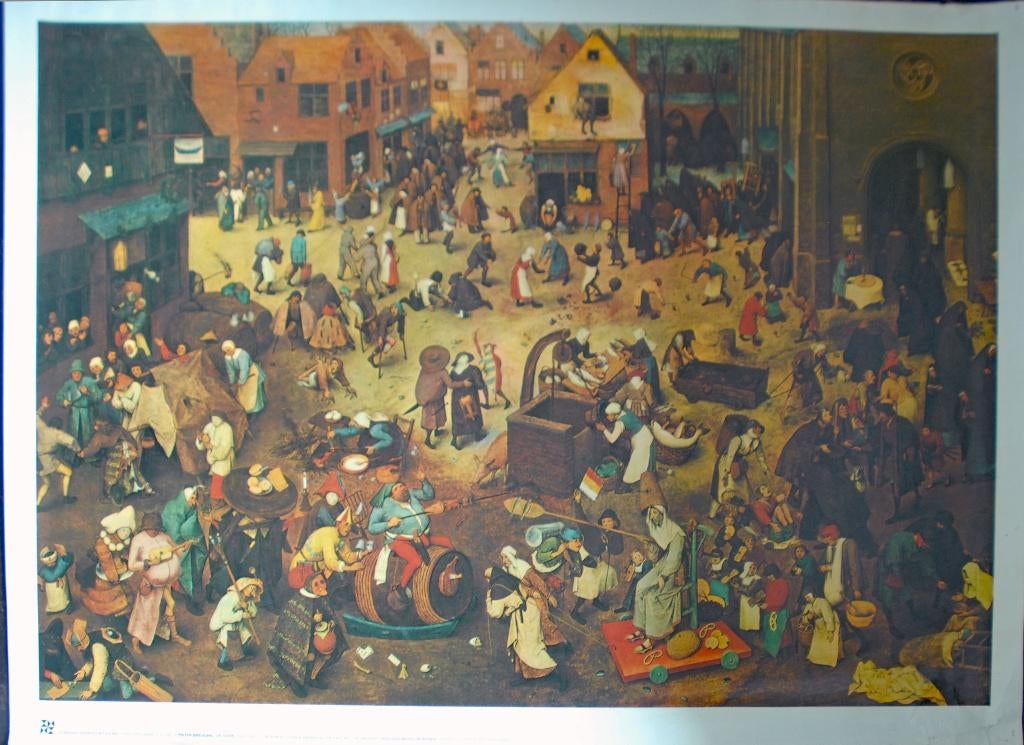 reproductie Breughel, Verzamelen, Posters, Gebruikt, Film en Tv, A1 t/m A3, Ophalen of Verzenden