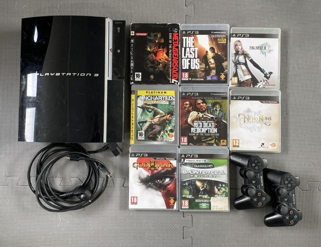 PS3 80GB met games en toebehoren (model CECHL04), Spelcomputers en Games, Spelcomputers | Sony PlayStation 3, Gebruikt, Phat, 80 GB