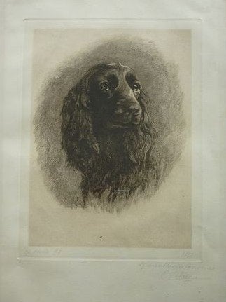 Claire Libiez 'Chien ''  - nieuw ingelijst met passe partout, Ophalen of Verzenden, Lithografie, Dieren en Natuur, Ingelijst
