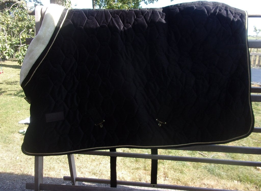 Luxe velvet showdeken zwart 135-185 200 gram, Fluweel, Overige merken, Cob (M), Zweetdeken