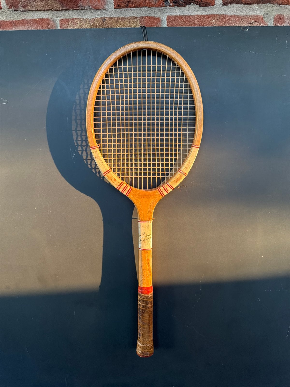 Vintage Dunlop tennisracket - Houten racket, Ophalen of Verzenden, Gebruikt, Racket, Dunlop