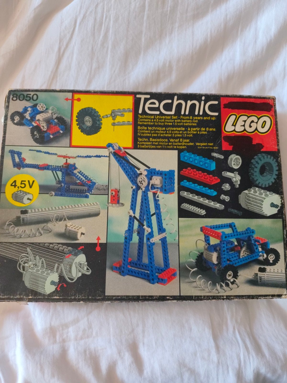 Vintage LEGO Technic 8050 Universele Set 4.5V, Ophalen of Verzenden, Gebruikt, Overige merken
