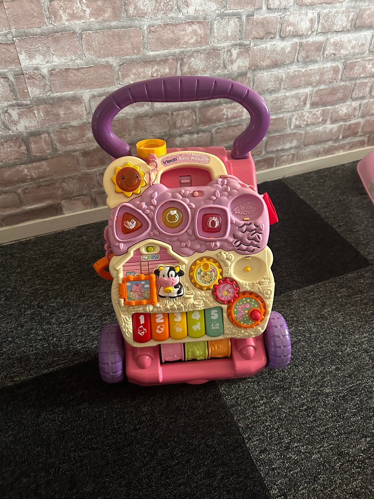 Vtech Baby Walker - Roze loopwagen met geluid en licht, Ophalen, Gebruikt, Overige typen, Met licht