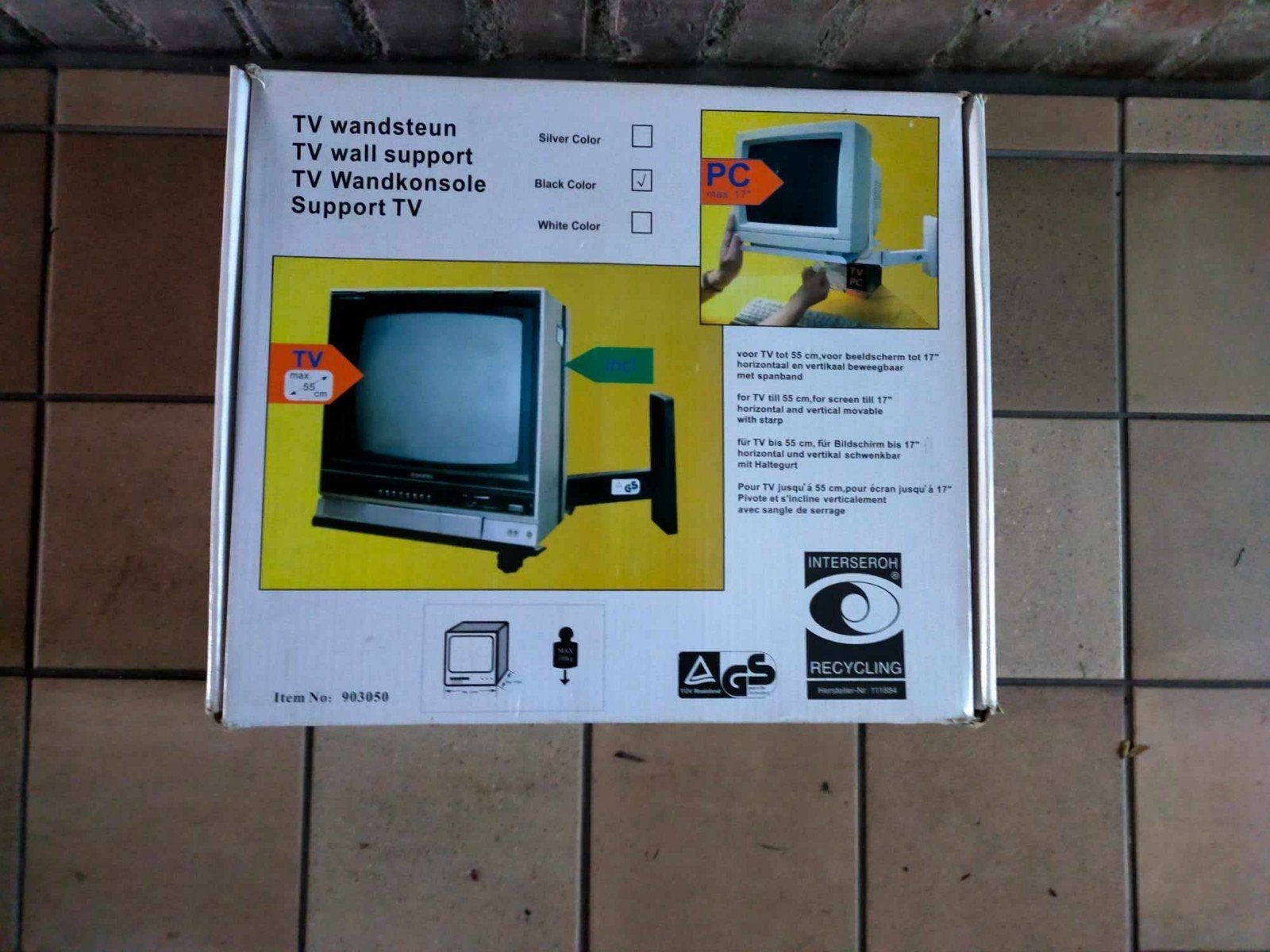 televisie wandsteun beugel, Ophalen