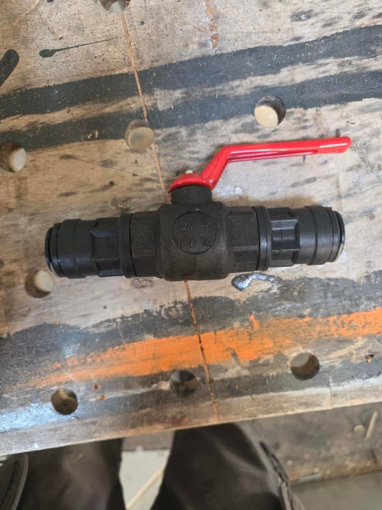 Kogelkraan 3/4" PN 16 met rode hendel, Ophalen of Verzenden, Nieuw