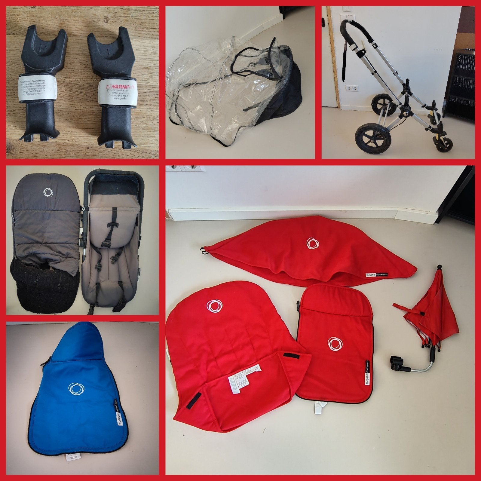 Bugaboo Cameleon onderdelen: regenhoes, slaapzak, parasol, Ophalen of Verzenden, Gebruikt, Bugaboo