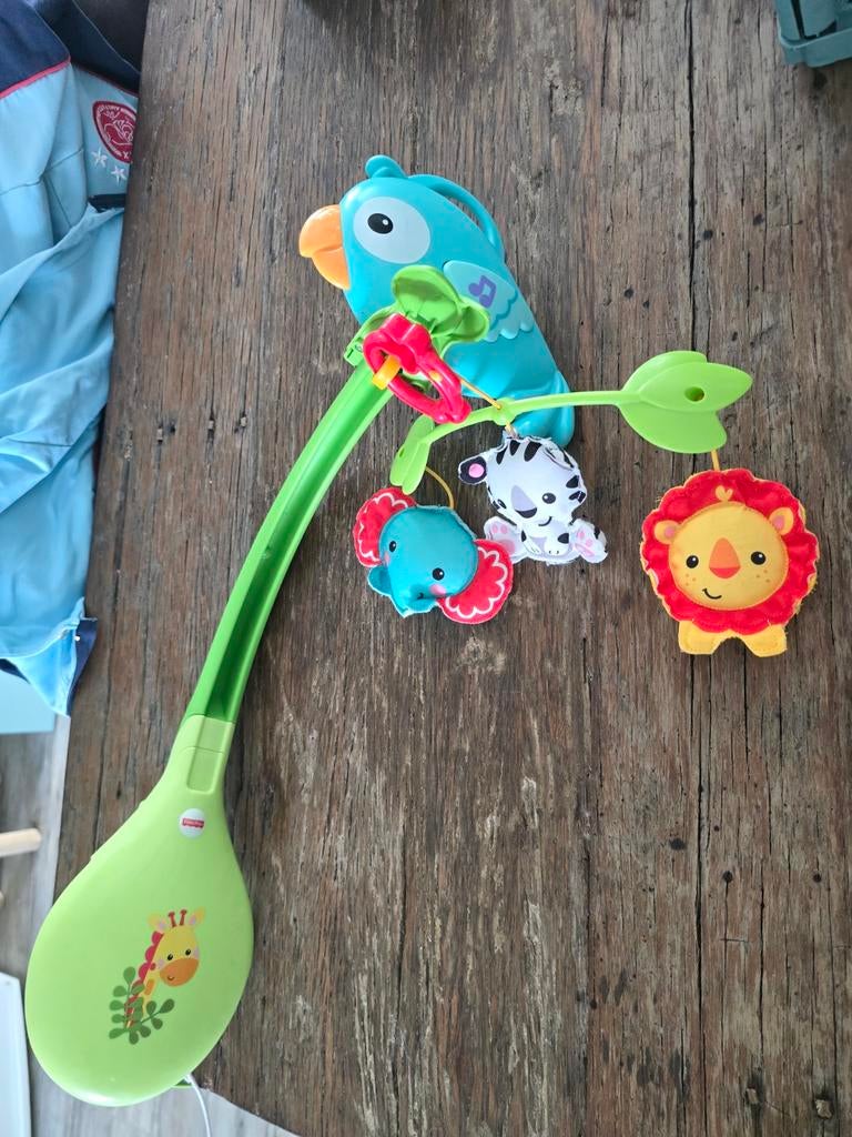 Fisher-Price box mobiel met geluid en dieren, Ophalen of Verzenden, Zo goed als nieuw, Mobiel, Met geluid