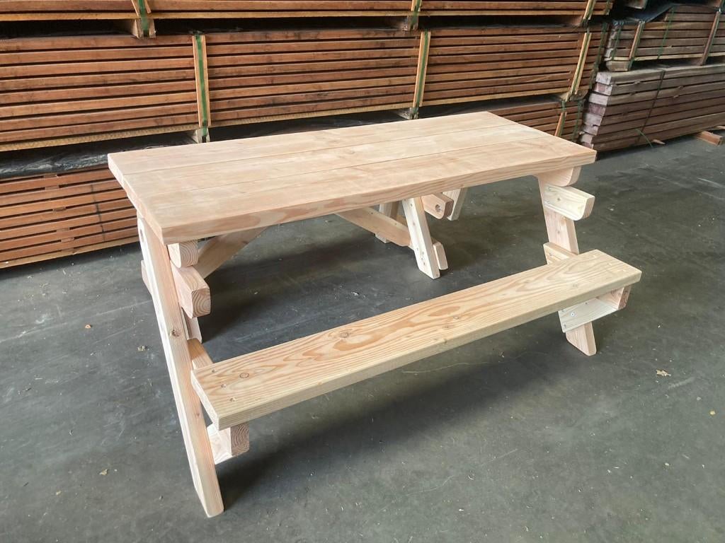 Inklapbare picknicktafel met dicht tafelblad 2 modellen, Tuin en Terras, Picknicktafels, Nieuw, Ophalen of Verzenden, Inklapbaar