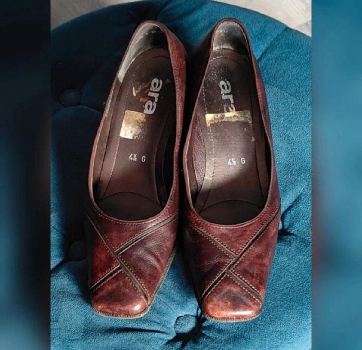 Vintage bruin leren pumps Ara Luftpolster maat 37.5, Ophalen of Verzenden, Zo goed als nieuw, Bruin
