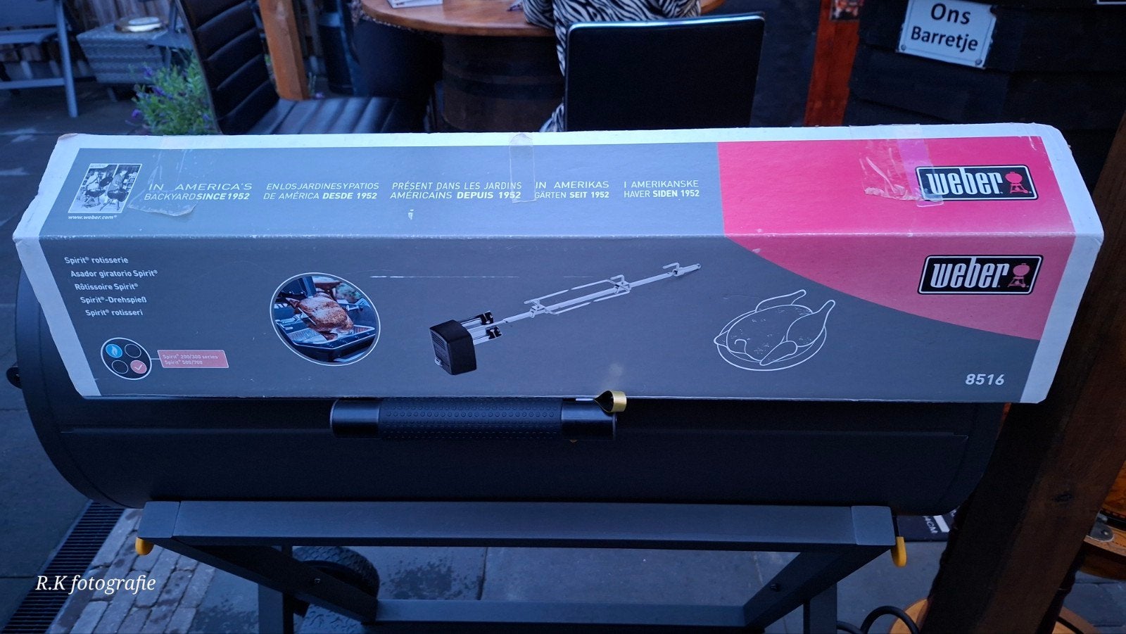 spit voor weber bbq, Tuin en Terras, Barbecue-accessoires, Ophalen of Verzenden, Nieuw