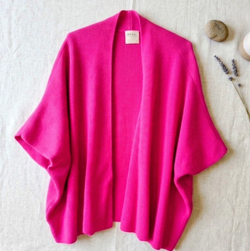 Irenic Batik Fuchsia Vest - Merino Wol & Cashmere, Maat 42/44 (L), Ophalen of Verzenden, Zo goed als nieuw, Irenic