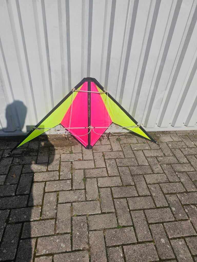 Sky Blade Stunt Vlieger zonder lijnen 155x75 cm, Gebruikt, Tweelijns, Onbekend, Ophalen of Verzenden