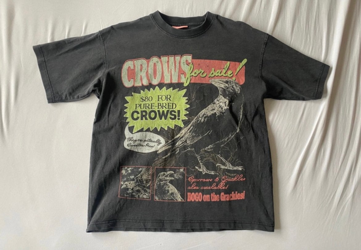 The Crows movie t-shirt 80’s, Ophalen of Verzenden, Zo goed als nieuw, Zwart