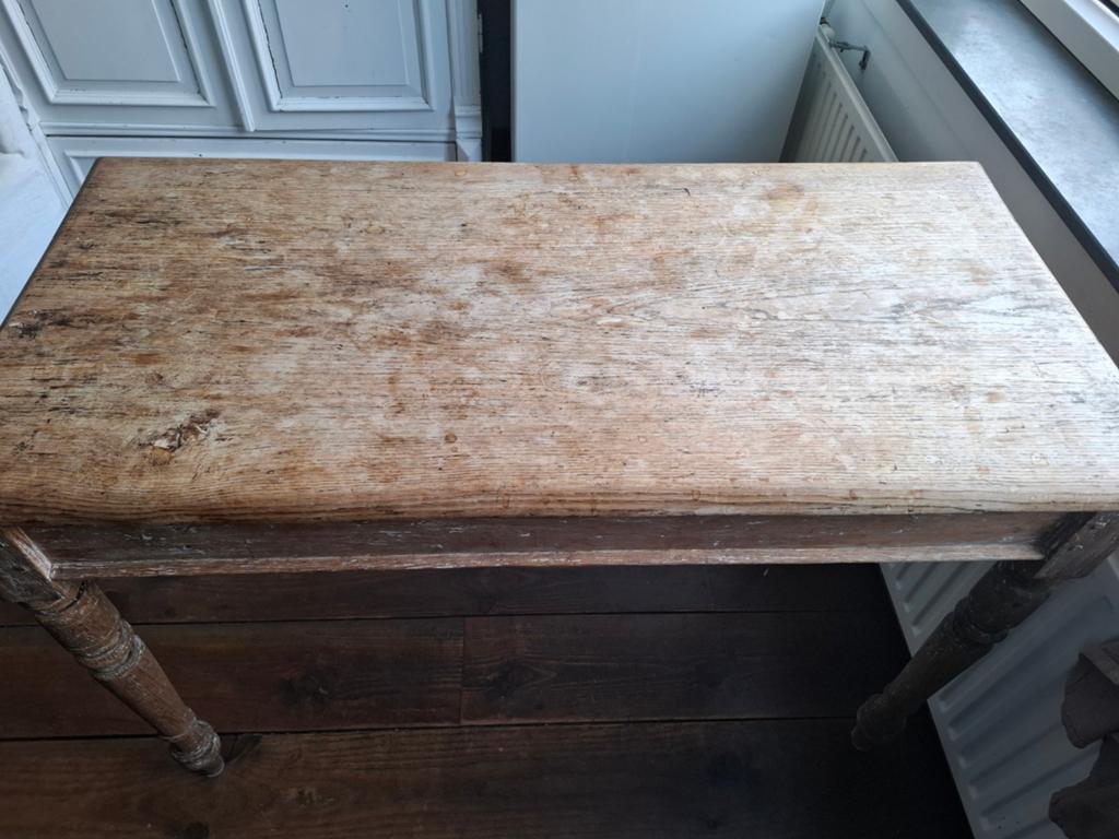 Leuke licht houten tafel sidetable, Ophalen of Verzenden, Rechthoekig, 50 tot 100 cm, Minder dan 50 cm