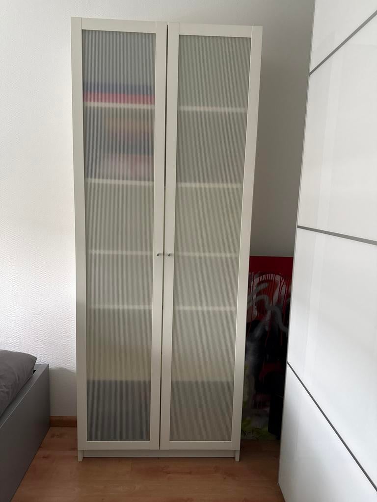 IKEA Billy Kast met deuren - Wit, Ophalen, Gebruikt, 200 cm of meer, 50 tot 100 cm