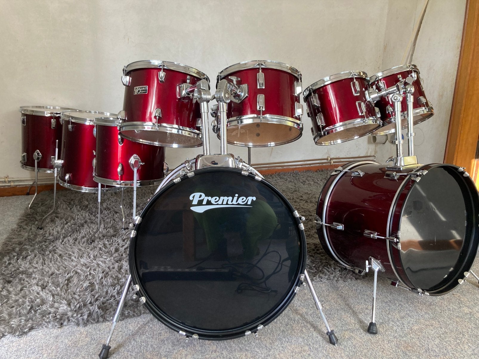 PREMIER / PEARL SET, Muziek en Instrumenten, Drumstellen en Slagwerk, Ophalen, Gebruikt, Premier