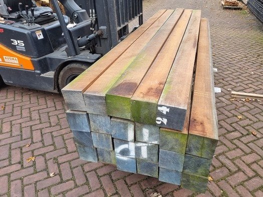 Hardhouten palen / balken 15x15 cm / 3.50 m lang, Tuin en Terras, Ophalen, Nieuw, Hardhout, 250 cm of meer