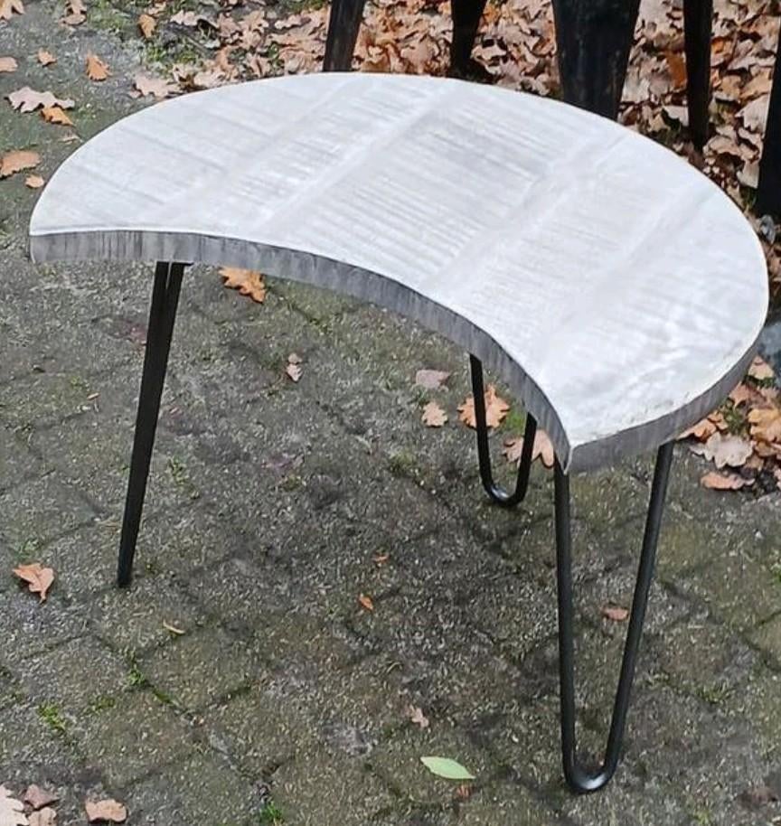 Unieke Halve Maan Bijzettafel - Stijlvol & Compact, Ophalen of Verzenden