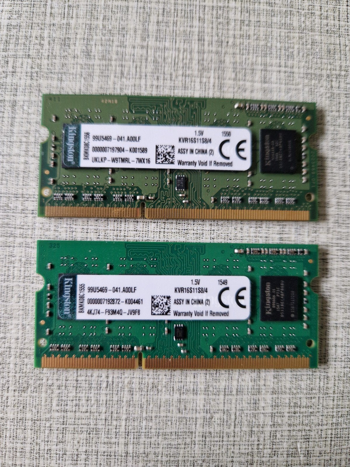 2x Kingston DDR3 4GB Laptop Geheugen SODIMM, Computers en Software, RAM geheugen, DDR3, Ophalen of Verzenden, Zo goed als nieuw