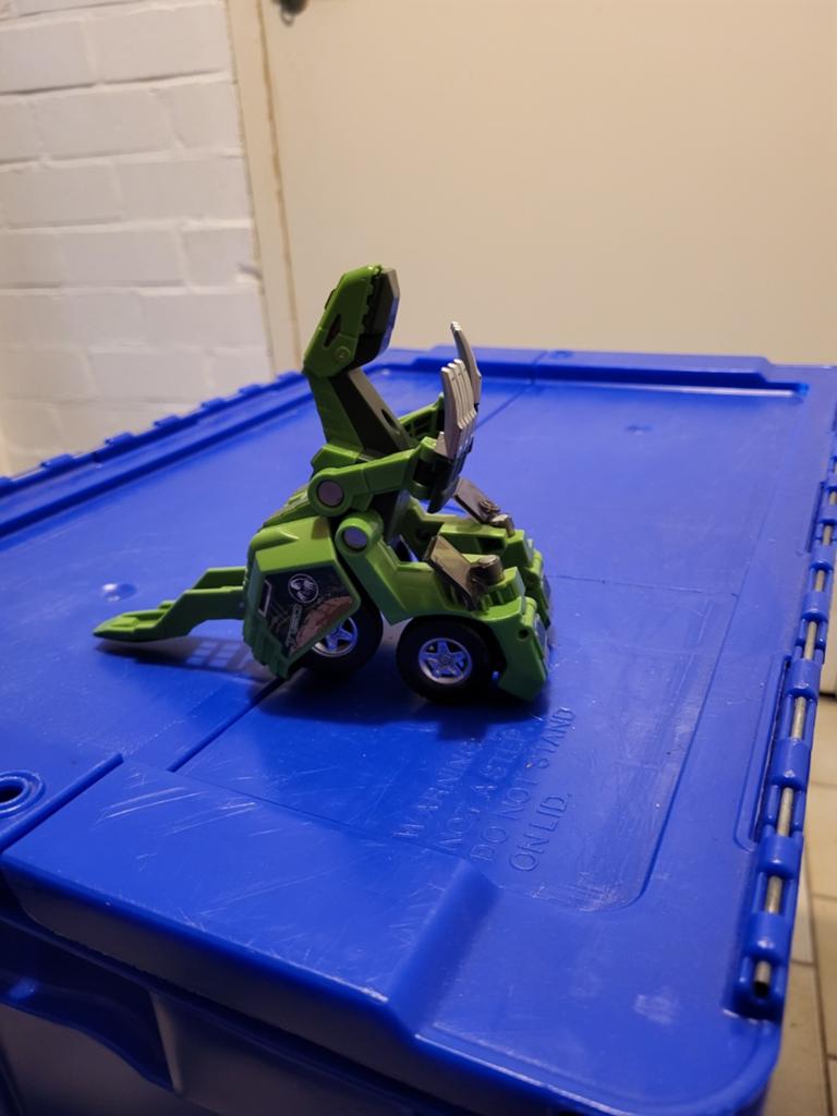Groene Transformer Speelgoedauto - Dino Robot, Ophalen of Verzenden, Gebruikt