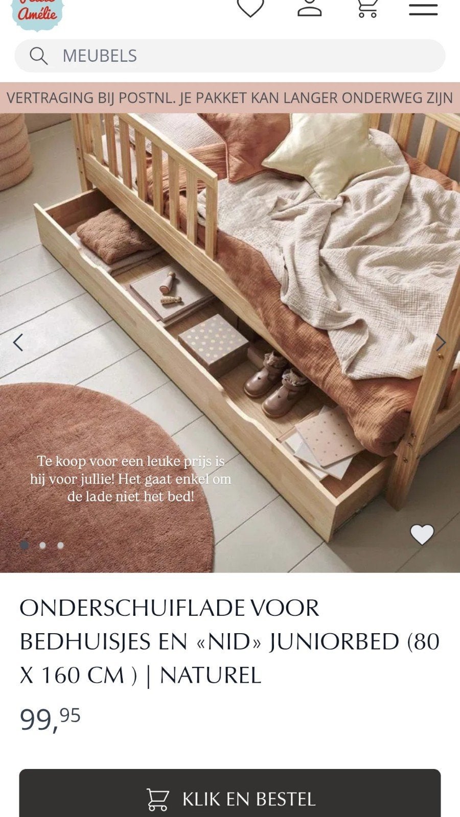 Onderschuiflade, Ophalen, Minder dan 140 cm, Minder dan 70 cm