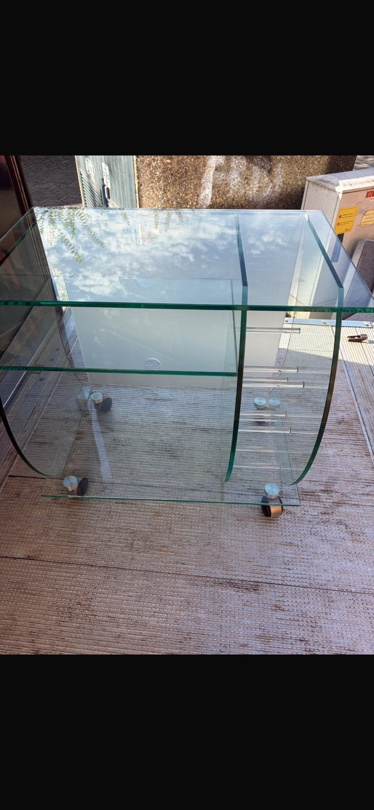 Zeer mooie tv tafel kastje glas, Ophalen of Verzenden, Zo goed als nieuw, 75 cm of meer, 60 cm of meer