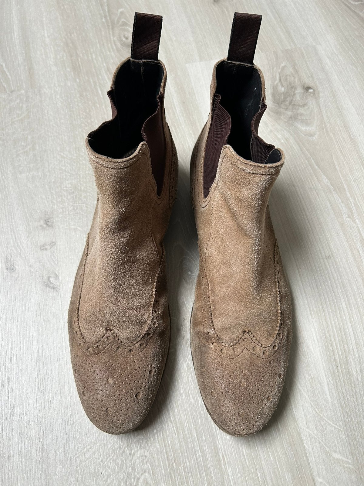 Hugo Boss, chelseaboots/suede enkellaars maat 40, Kleding | Dames, Beige, Lage of Enkellaarzen, Ophalen of Verzenden, Gedragen
