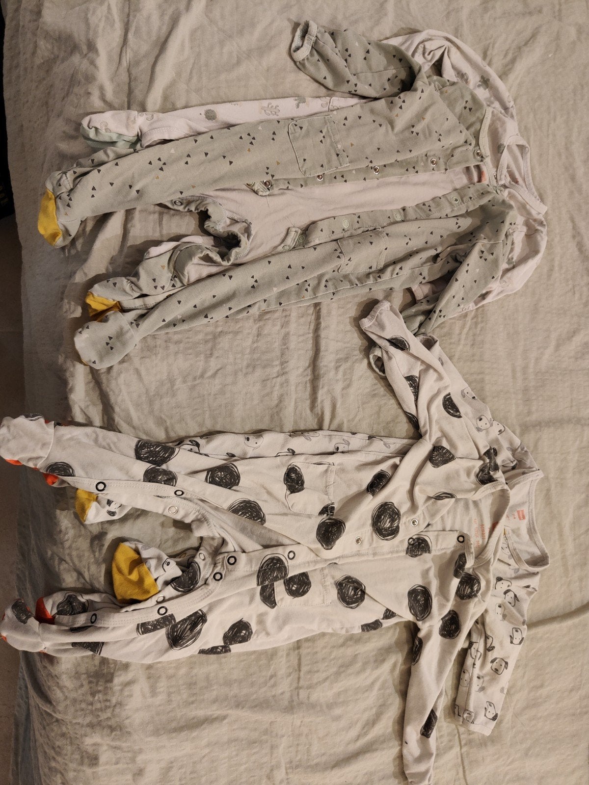 Maar 74 baby rompertjes/ kruippakjes met lange mouwen, Ophalen of Verzenden, Gebruikt, Onbekend, Jongetje of Meisje