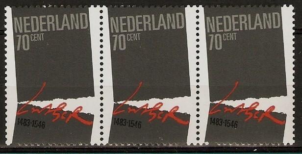 Nederland 1294 strook h van 3 zegels Maarten Luther., Postzegels en Munten, Postzegels | Nederland, Verzenden, Postfris