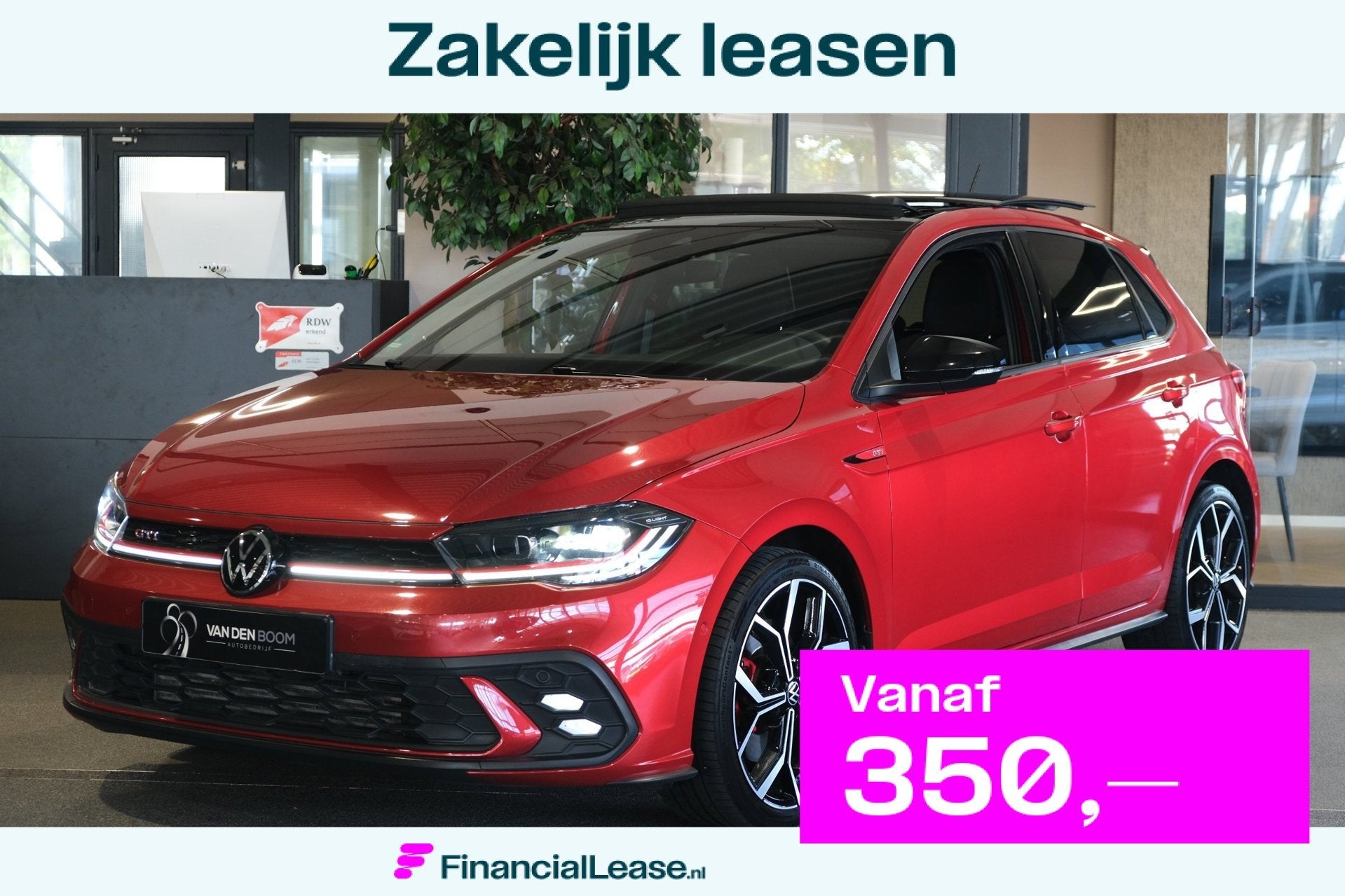 Volkswagen Polo 2.0 TSI GTI 207PK DSG Facelift Pano IQ Matri, 15 km/l, Gebruikt, 4 cilinders, Leder en Stof