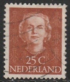 Nederland 1949 525 Juliana 25c, Gest, Ophalen of Verzenden, Na 1940, Gestempeld