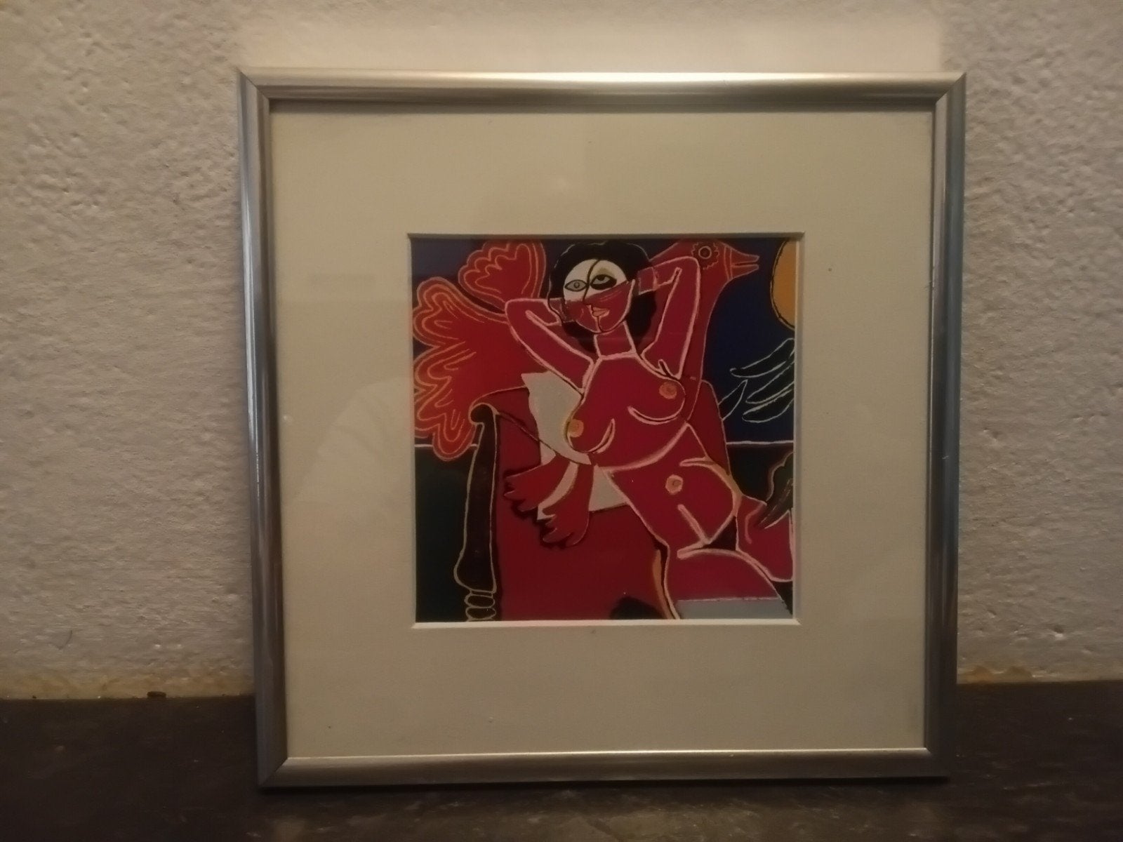 Corneile  2 x afb . In lijstje met passe-partout  21 x 21 CM, Antiek en Kunst, Ophalen of Verzenden