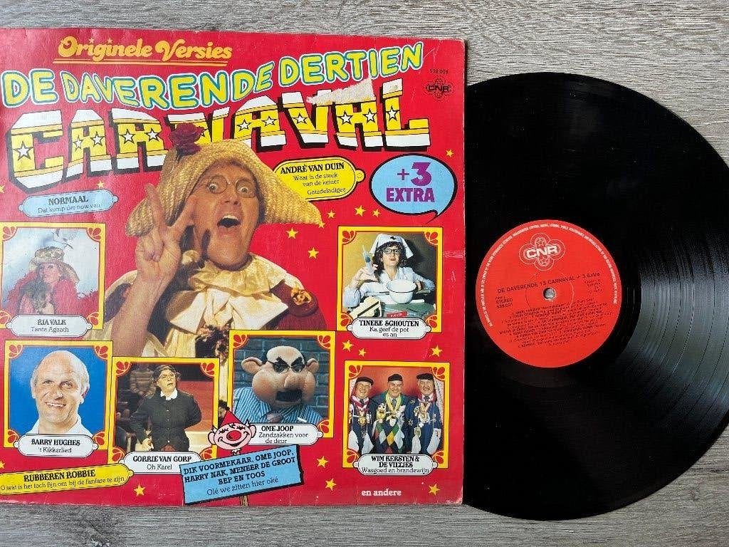 LP De daverende dertien Carnaval +3 extra, LP, Gebruikt, Ophalen of Verzenden, Levenslied of Smartlap