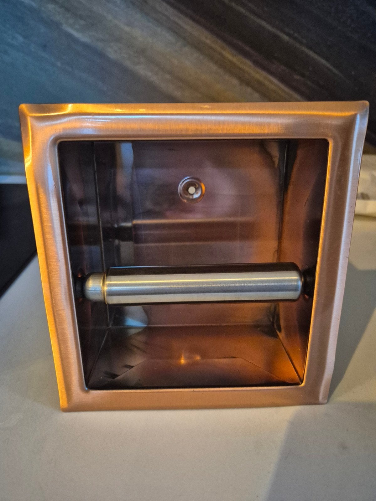 Saniclear Copper inbouw toiletrolhouder geborsteld koper, Ophalen of Verzenden, Nieuw